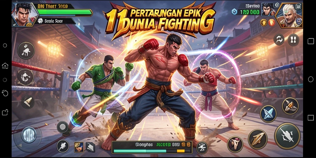 Gameplay mendebarkan dari 11TBET dalam pertarungan antar karakter.