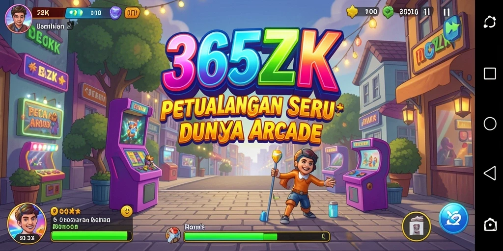 Tampilan gameplay 365ZK yang penuh warna dan aksi seru.