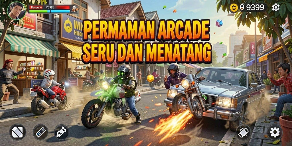 Screenshot 9399 menampilkan aksi seru dalam permainan Arcade dengan grafis yang memikat.