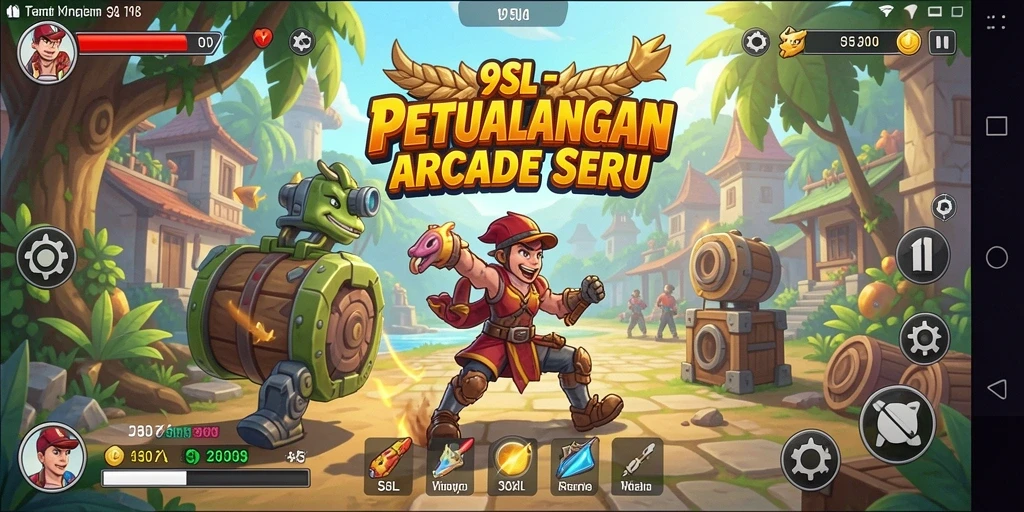 Tampilan screenshot gameplay <strong>9SL</strong> menampilkan aksi seru di level yang penuh tantangan.