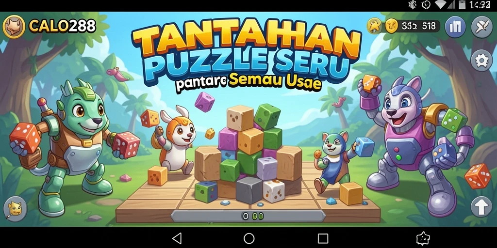 Screenshot gameplay <strong>CALO288</strong> menampilkan tantangan puzzle yang menarik.
