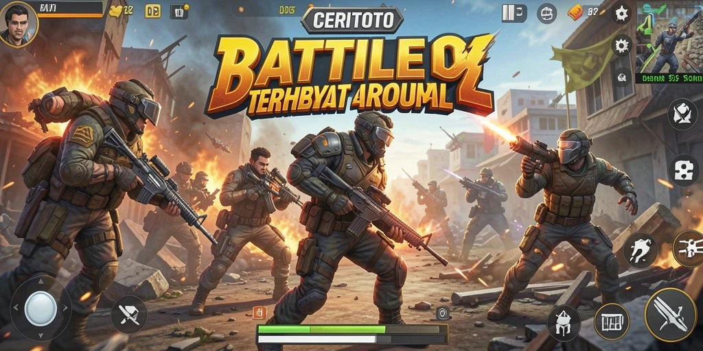 Gameplay seru dan intens dari CERITOTO dalam pertempuran Battle Royale.