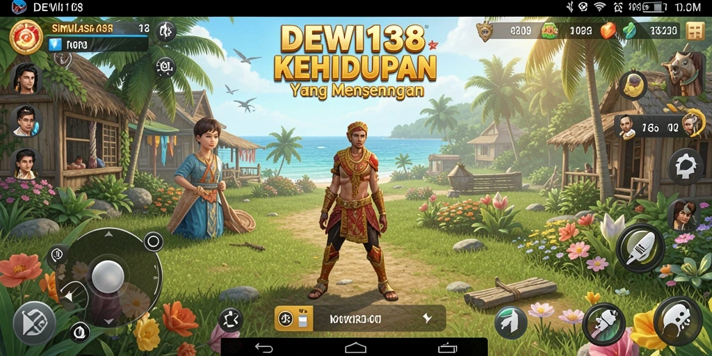 Tampilan gameplay menarik DEWI138 dengan interaksi karakter.