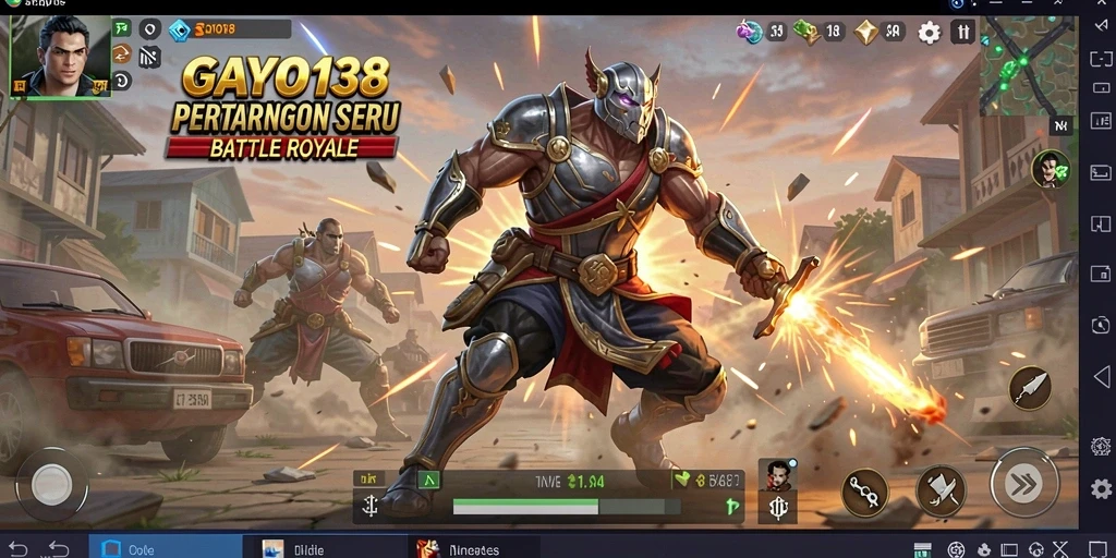 Screenshot gameplay GAYO138 menampilkan aksi seru Battle Royale.