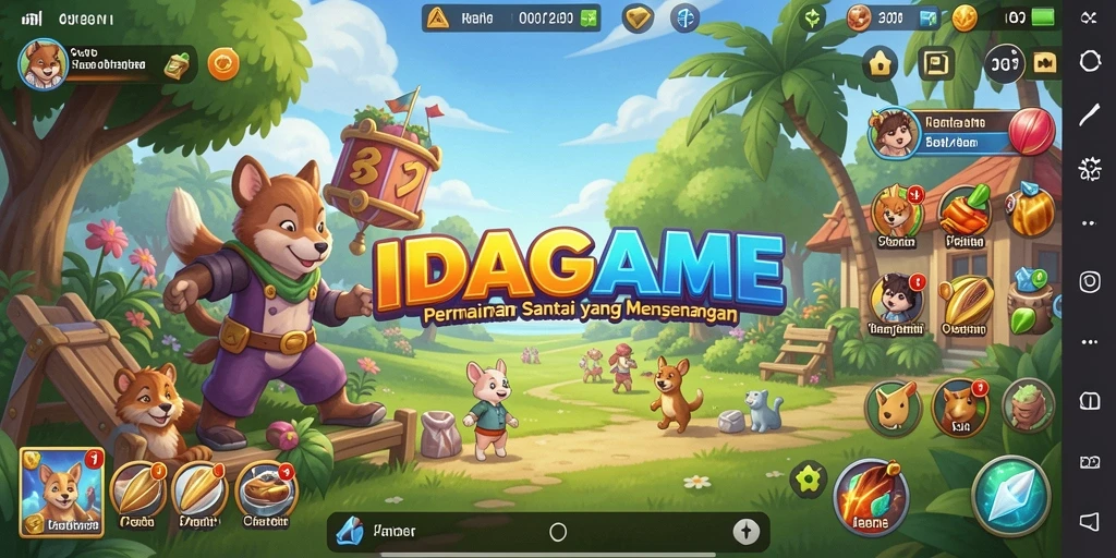 Tampilan gameplay yang menarik dan interaktif dari IDAGAME.