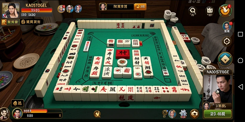 Tampilan gameplay seru dalam KAOSTOGEL dengan berbagai tantangan Mahjong.