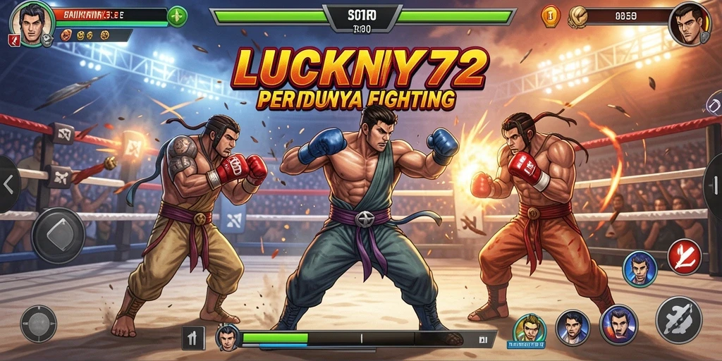 Screenshot gameplay LUCKY72 yang menunjukkan aksi pertarungan yang mendebarkan.