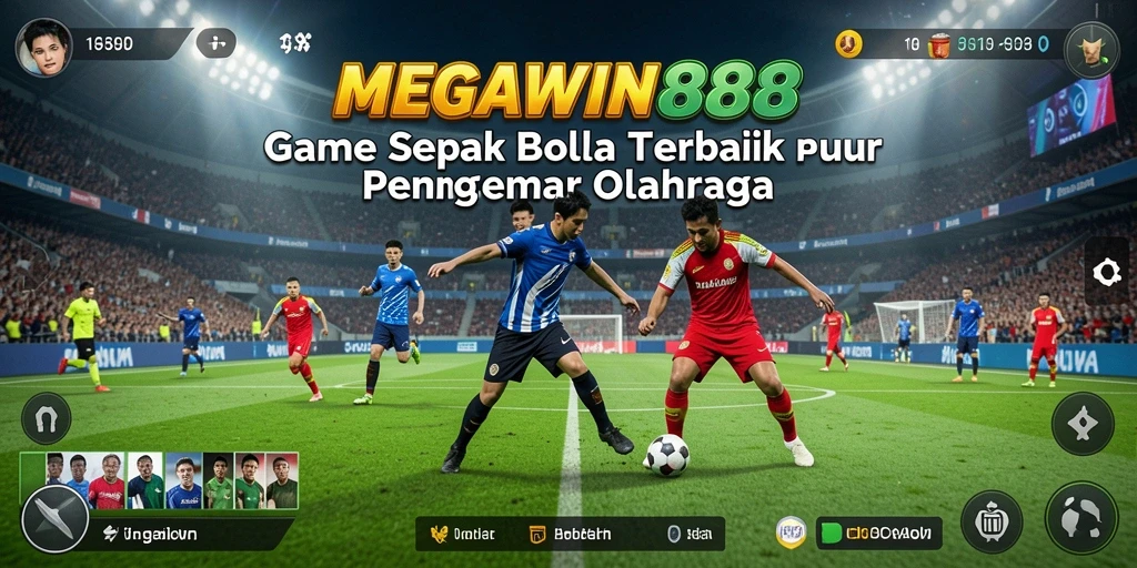 Gameplay seru MEGAWIN888 dengan aksi di lapangan sepak bola.