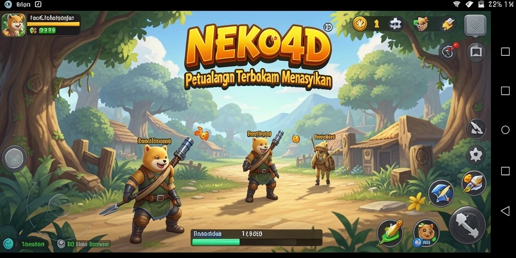 Screenshot gameplay NEKO4D yang menunjukkan keindahan dunia terbuka.
