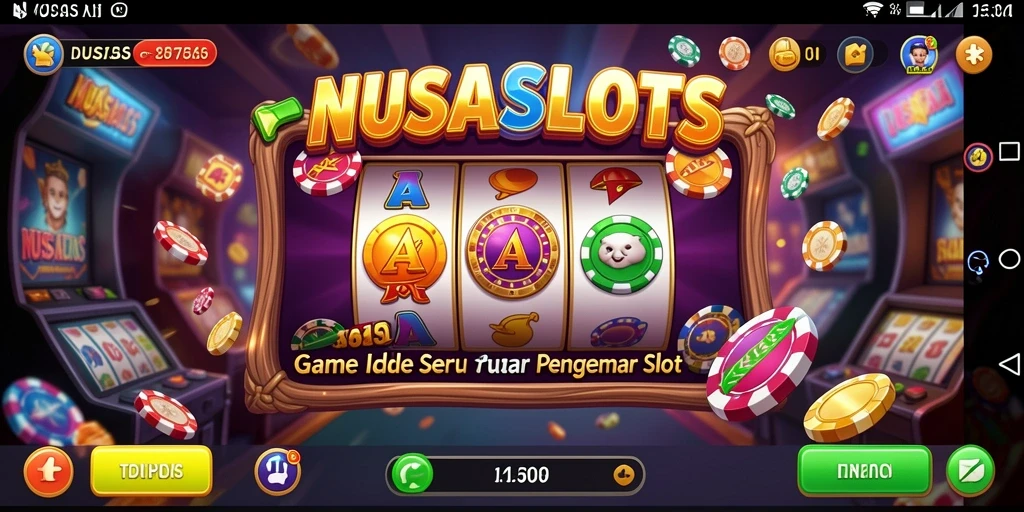 Tampilan gameplay NUSASLOTS yang seru dengan berbagai tema slot.