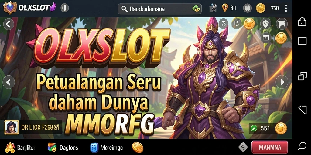 Screenshot menunjukkan gameplay seru OLXSLOT dalam dunia MMORPG.