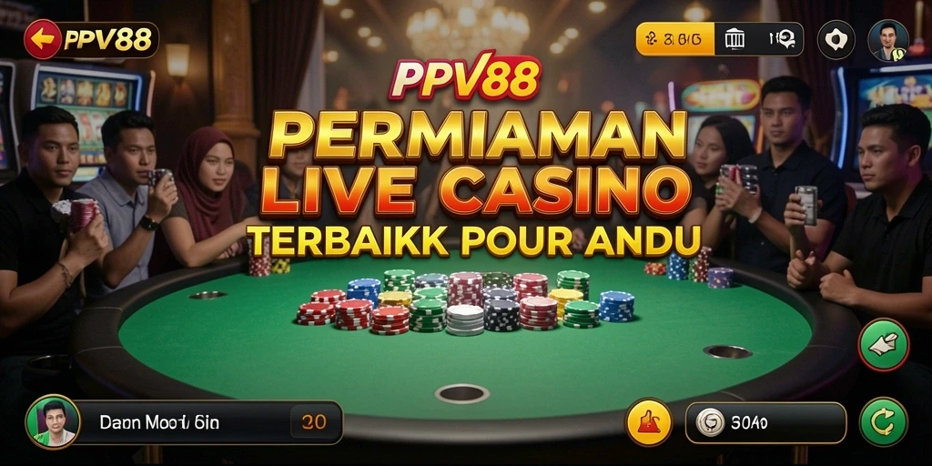 Screenshot PPV88 menampilkan dealer live dalam permainan kasino yang menarik.