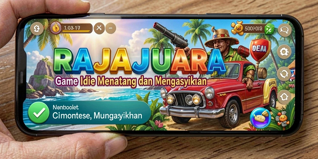 Tampilan gameplay RAJAJUARA yang menampilkan karakter Idle yang beraksi.