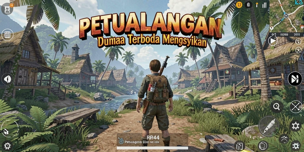 Screenshot gameplay RR44 menampilkan dunia terbuka yang luas dan penuh petualangan.