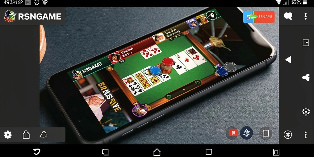 Screenshot gameplay RSNGAME menampilkan keseruan permainan Gaple yang interaktif.