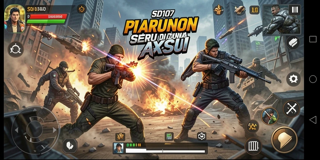 Tangkapan layar dari gameplay seru SD107 yang penuh aksi.
