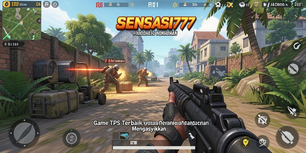 Gameplay seru dalam pertempuran TPS SENSASI777.