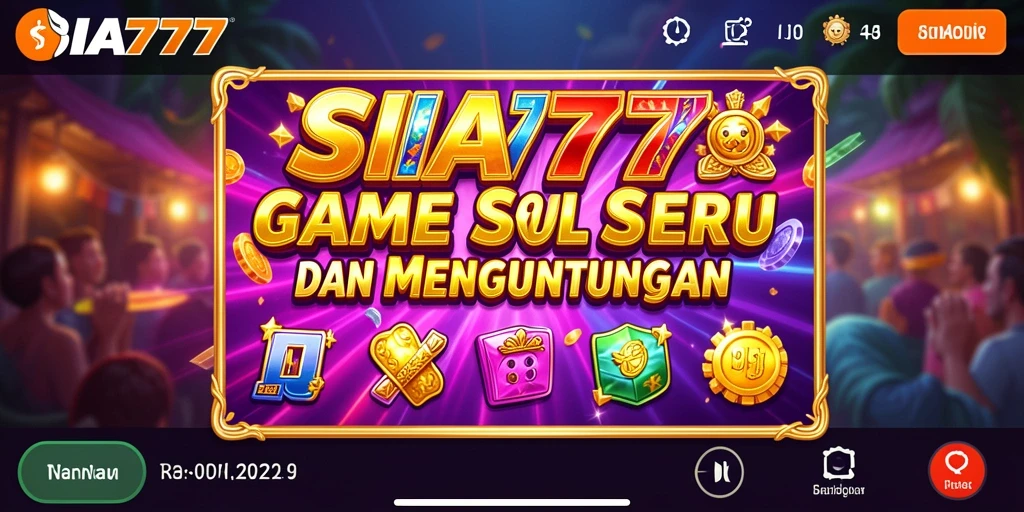 Screenshot gameplay SIA777 menampilkan mesin Slot dengan grafis menawan dan fitur bonus menarik.