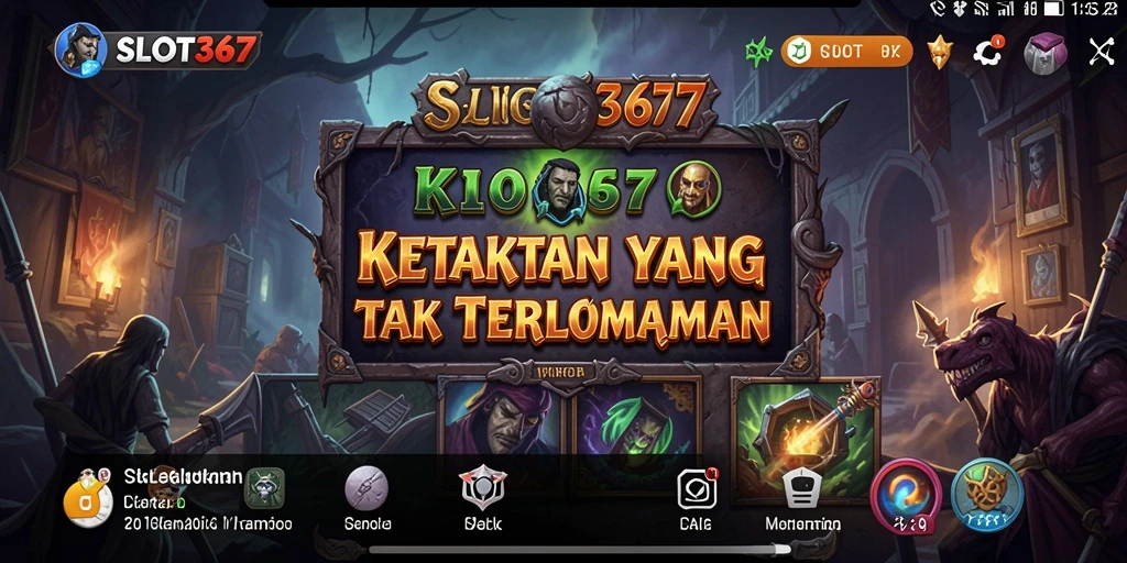 Tampilan gameplay mencekam dari SLOT367 yang menghadirkan suasana horor.