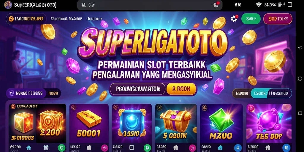 Screenshot gameplay SUPERLIGATOTO yang menampilkan suasana slot yang seru.