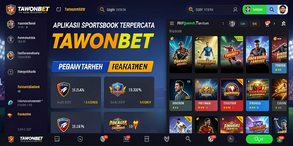 Tampilan antarmuka TAWONBET yang menarik dan mudah digunakan.