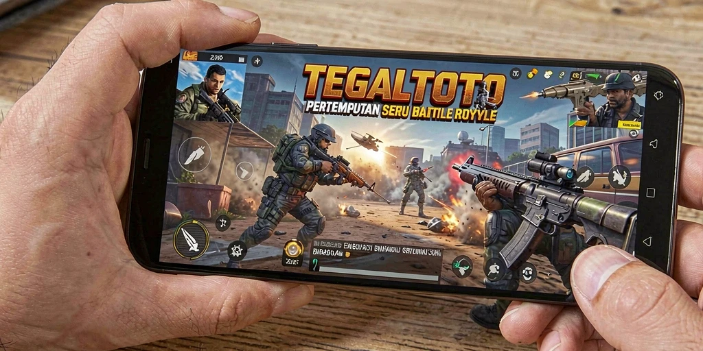 Gameplay seru TEGALTOTO dengan aksi Battle Royale yang mendebarkan.