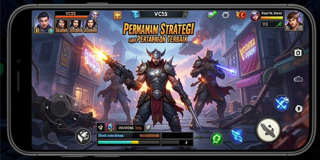 Tangkapan layar utama VC55 yang menampilkan gameplay strategi mendalam.