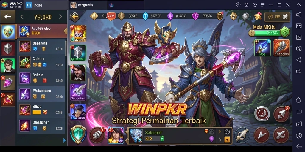 Tampilan gameplay SLG yang mendebarkan dan menarik di WINPKR.