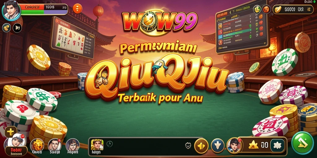 Tampilan gameplay seru dari permainan QiuQiu WOW99.