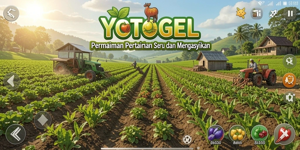 Gameplay seru YOTOGEL dengan pertanian yang menawan.